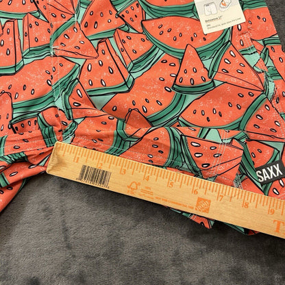 SAXX Betawave 2N1 Board Shorts Men 34" Red Watermelon AOP Drawstring Swim NEW