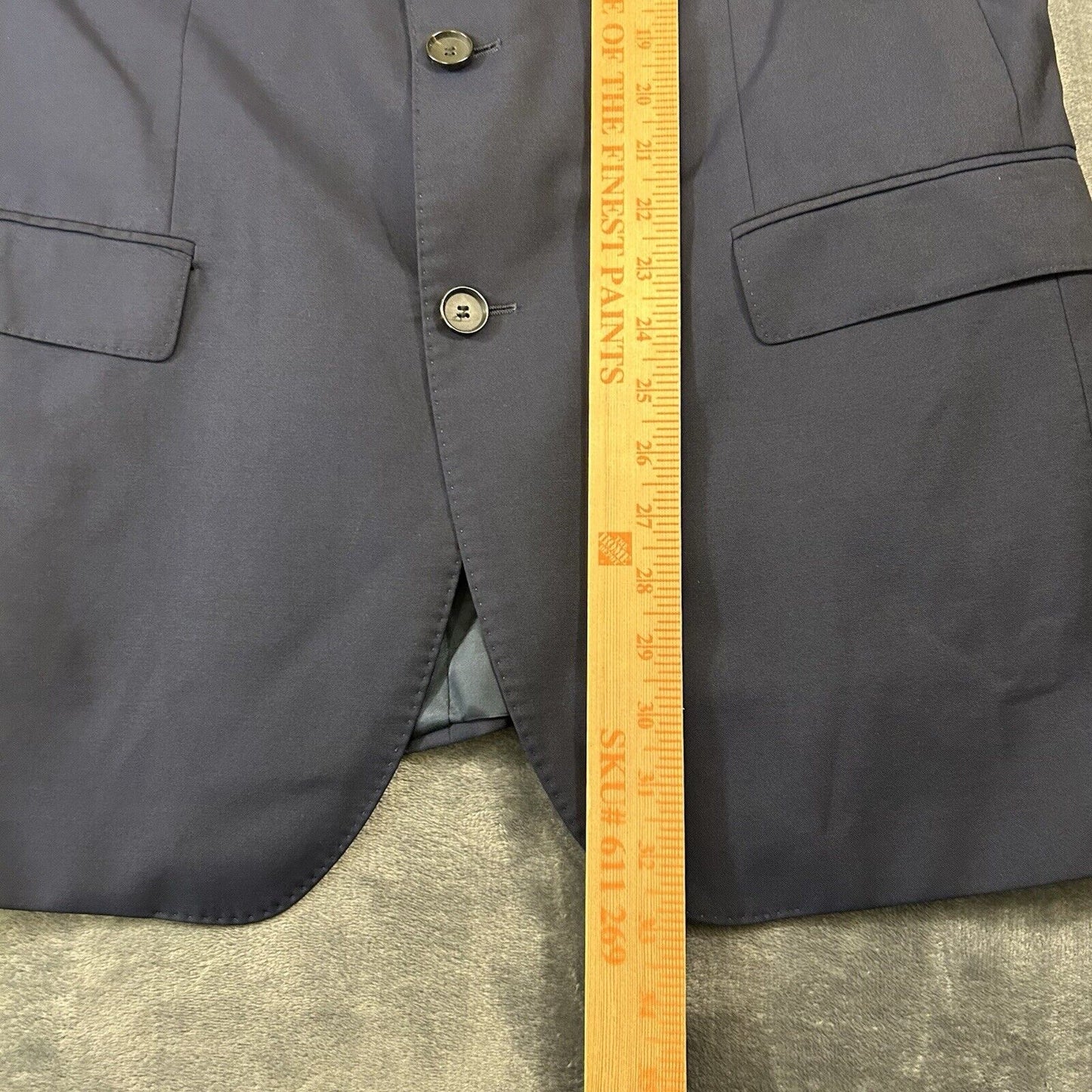 Hugo Boss Blazer Mens 42L Blue Wool Super 110 Sport Coat Suit Jacket Made Italy