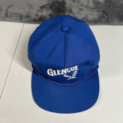 Vintage Glencoe Hat Cap Mens Strap Back Blue Rope Otto Cap Retro Adjustable