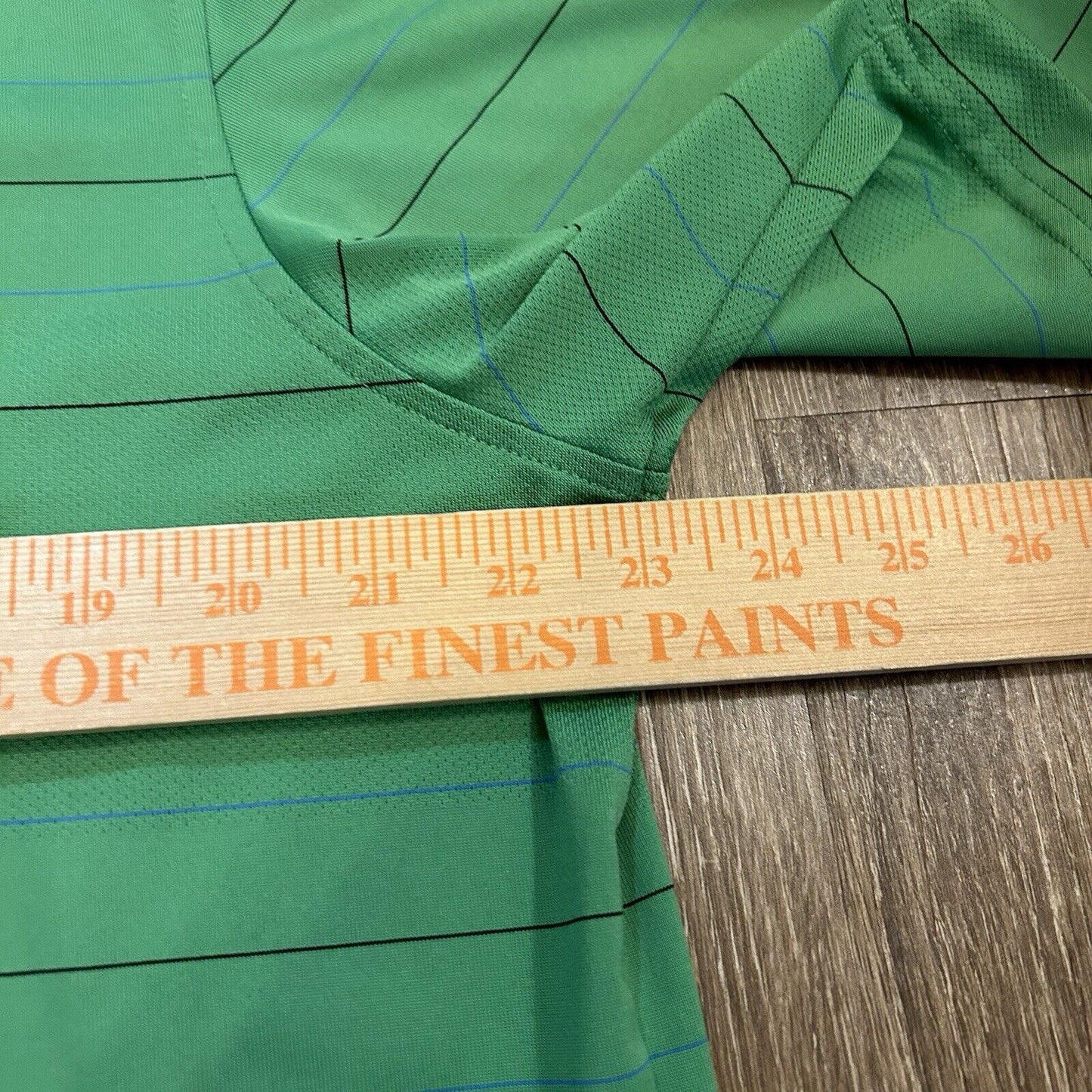 Under Armour Polo Shirt Mens Large Green Striped Heatgear TPC Golf Athletic