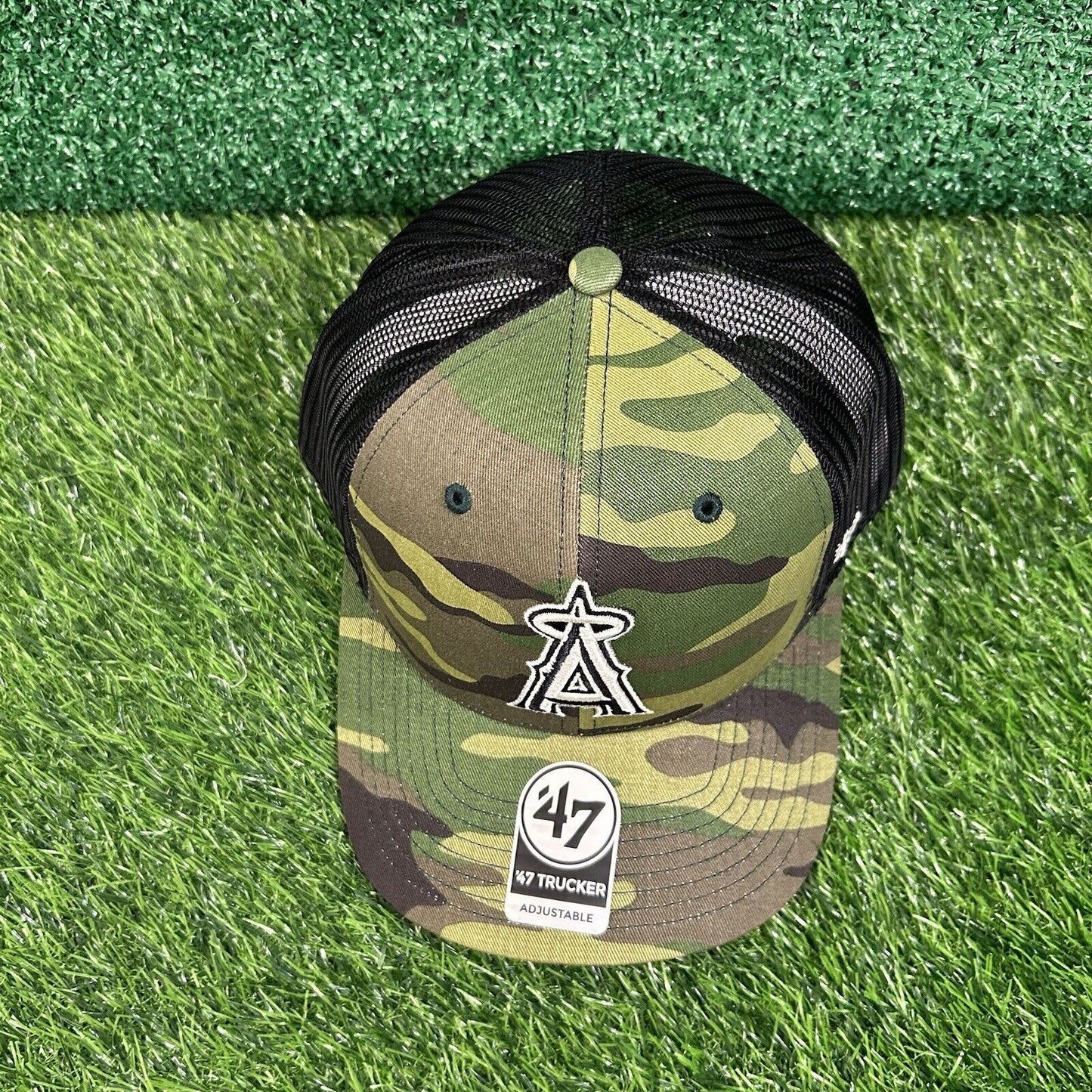 Los Angeles Angels New Era Trucker Hat Cap Mens Camo Snapback Baseball MLB NEW