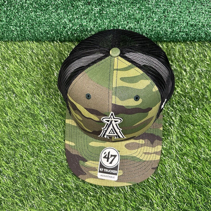 Los Angeles Angels New Era Trucker Hat Cap Mens Camo Snapback Baseball MLB NEW