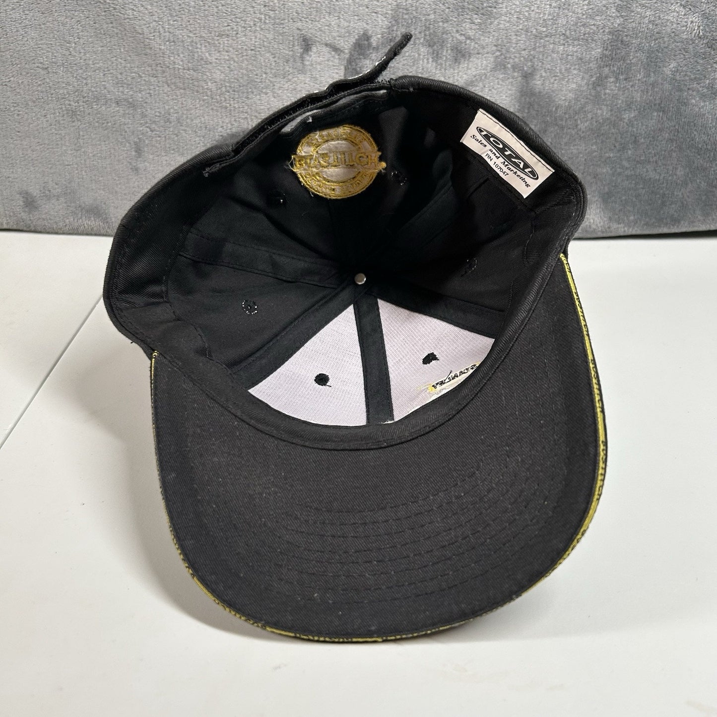 Stanley Bostitch Fasteners Baseball Hat Cap Mens Strap Back Black Adjustable