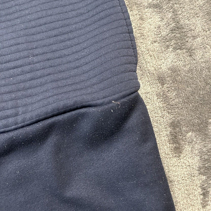 Nike Sweater Womens Extra Small Navy Ribbed Cropped Oversized Sweatshirt Hoodie