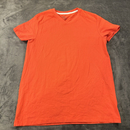 Kenneth Cole Shirt Mens Small Red Orange Short Sleeve Casual T-shirt V-neck