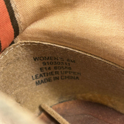 Sperry Harlow Boots Womens 8 M Brown Suede Leather Ankle Booties Casual Wedge