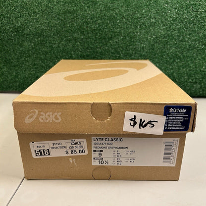 Asics Lyte Classic Mens 9 Gray Shoes Sneaker Athletic Suede Casual Comfort NEW