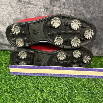 Nike Golf Verdana Last Womens 6 Red Leather Shoes Athletic Comfort Spikes Slip