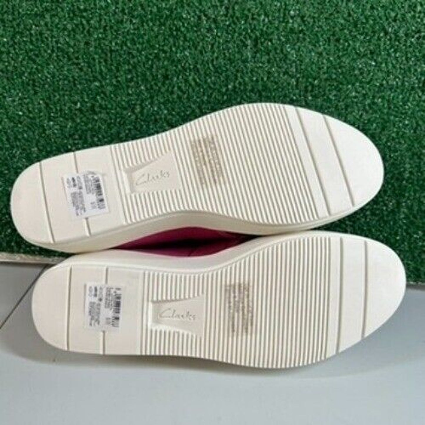 Clarks Layton Petal Sneakers Comfort Shoes Platform Pink Stripe Easter Womens 10