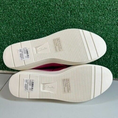 Clarks Layton Petal Sneakers Comfort Shoes Platform Pink Stripe Easter Womens 10