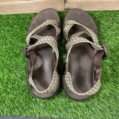 Chaco Zcloud 2 Sandals Womens 10 Green Brown Strappy Comfort Hiking Outdoor