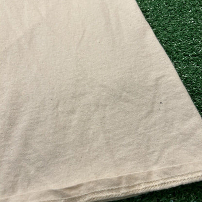 Fresh Vibes Shirt Mens Large Beige Short Sleeve Skulls Beer Skeleton Graphic Tee