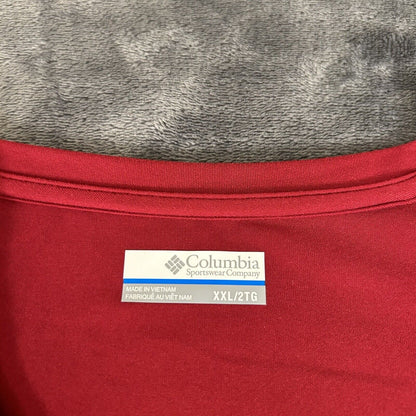 Columbia Shirt Mens XXL 2XL Red Striped Long Sleeve Omni-Wick Camp Outdoor