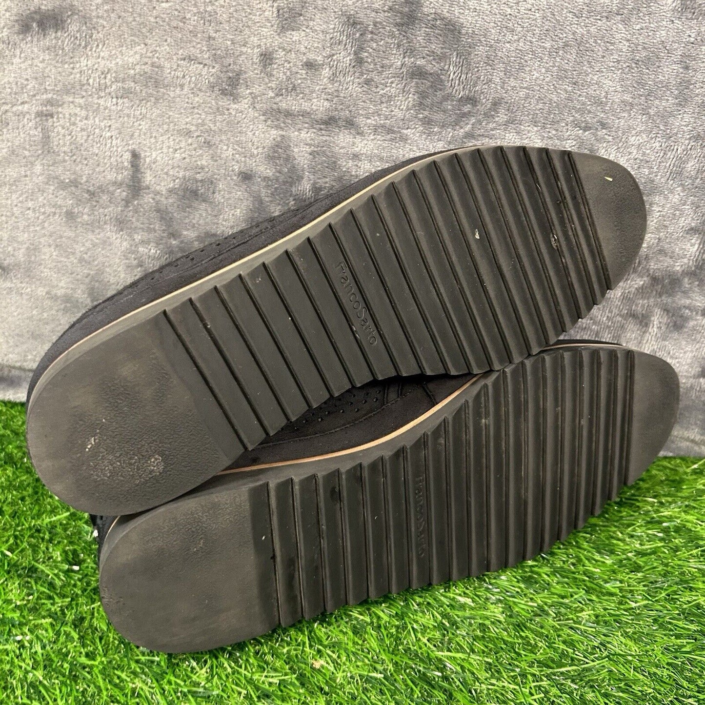 Franco Sarto Haiku Loafers Womens 10 M Black Suede Shoes Slip On Comfort Casual