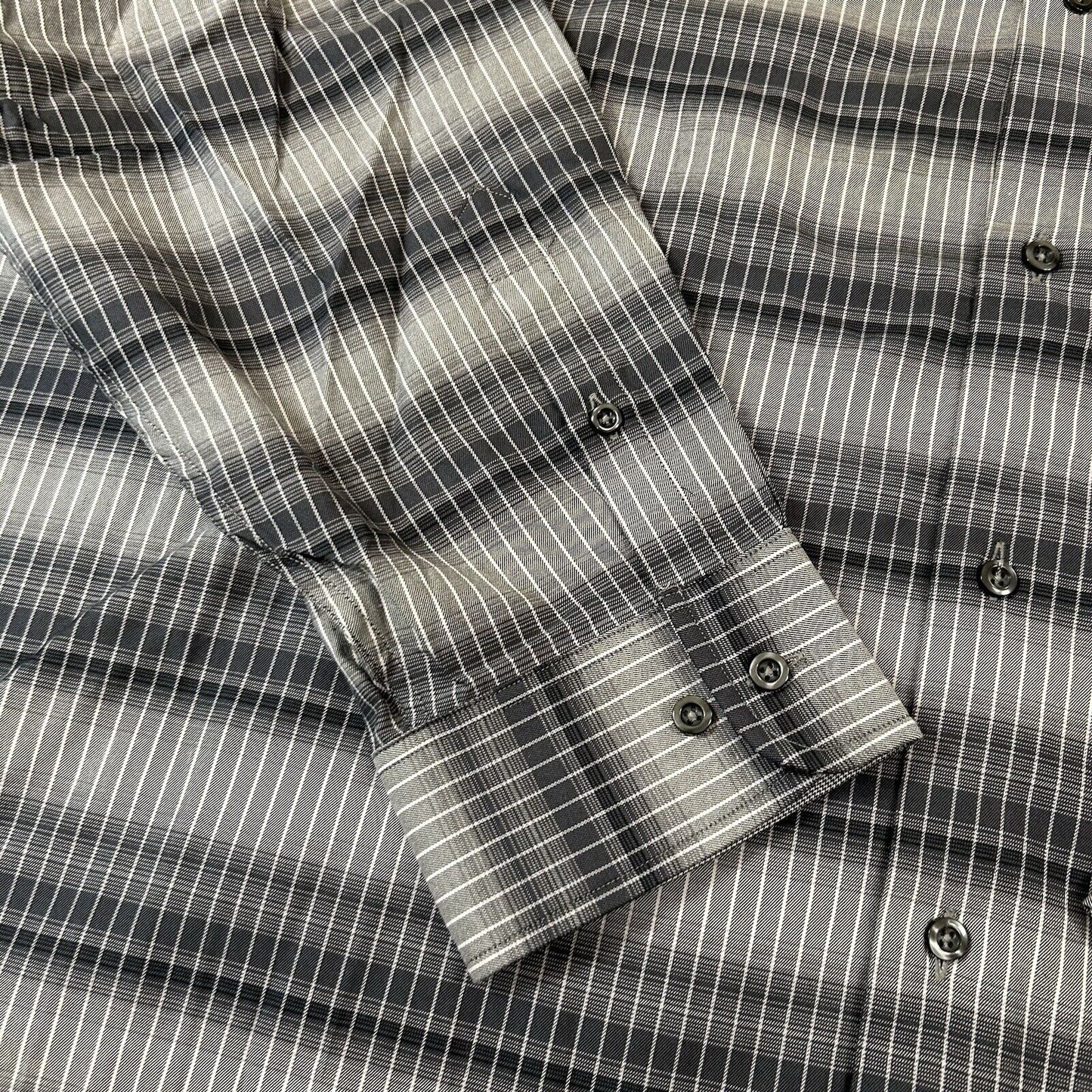 Tommy Bahama Shirt Mens 4XLB Gray Black Lazlo Ombre Stripe Button Up LS NEW $168