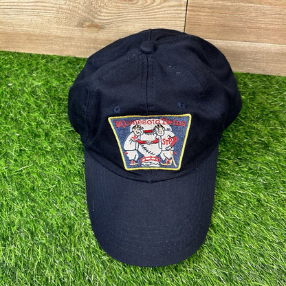 Minnesota Twins Hat Cap Mens Navy Strapback Paul & Minnie Big Logo Dairy Queen