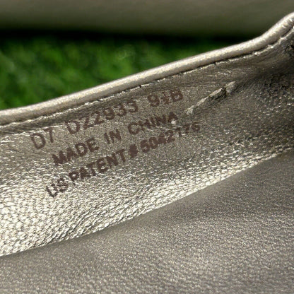 Cole Haan Loafer Womens 9.5 B Silver Shoes Flats Leather Slip On Casual Ballet