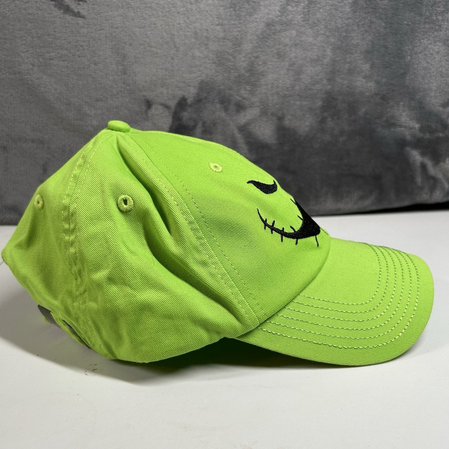 The Nightmare Before Christmas Hat Cap Strap Back Green Black Adjustable Adult