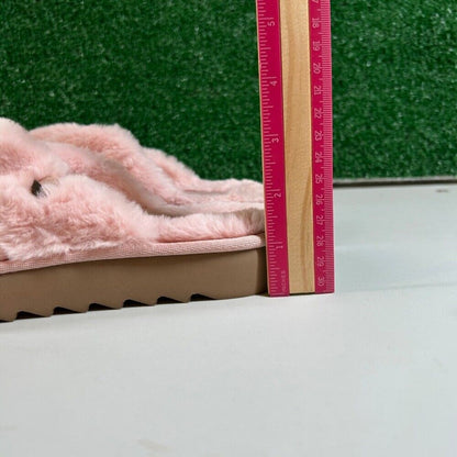 Koolaburaa Ugg Furr-ah Fluff Slides Pink Faux Fur Open Toe Slip On Womens 7