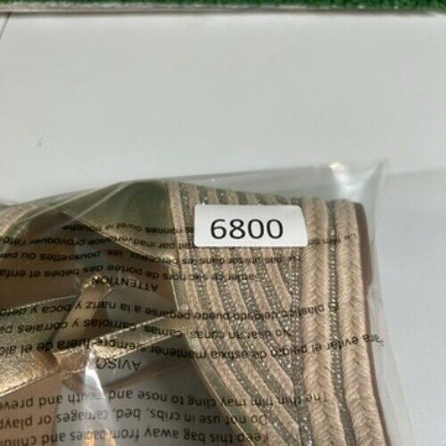 Michael Kors Kayla Metallic Leather Rhinestone Espadrille Wedge Sandals Women 10