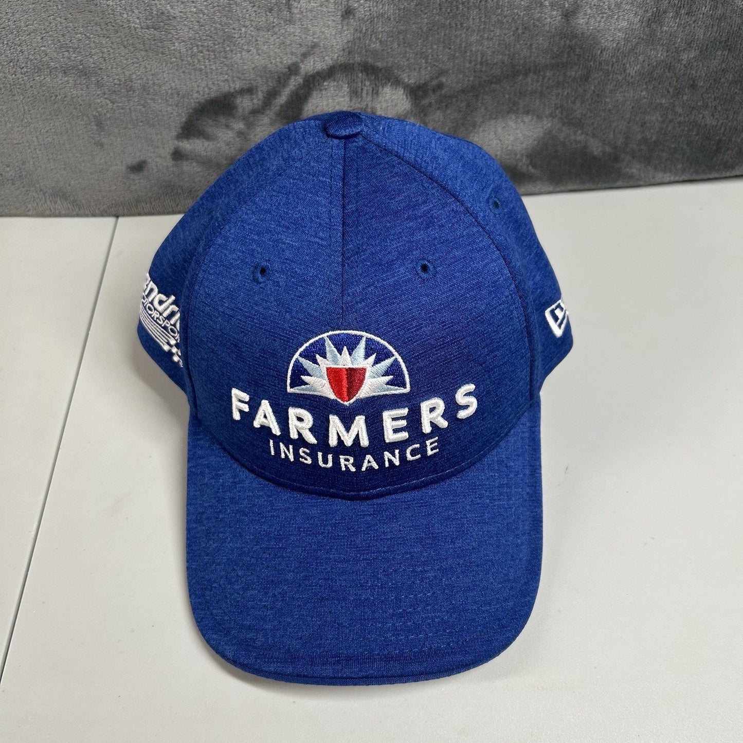 Farmers Insurance Nascar Hat Cap Mens Strap Back Blue Kasey Kahne #5 New Era