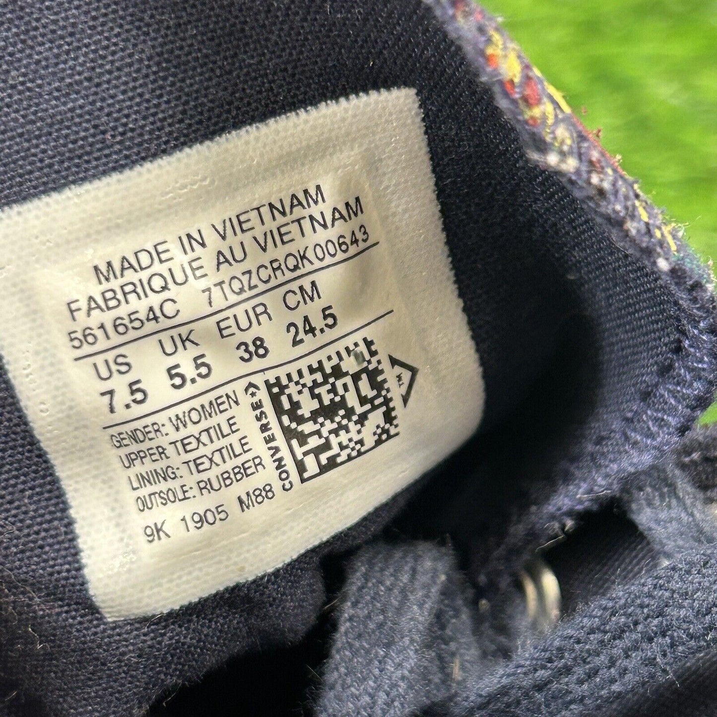 Converse Lift Ripple Womens 7.5 Blue White Flroal Shoes Sneakers High Top Casual