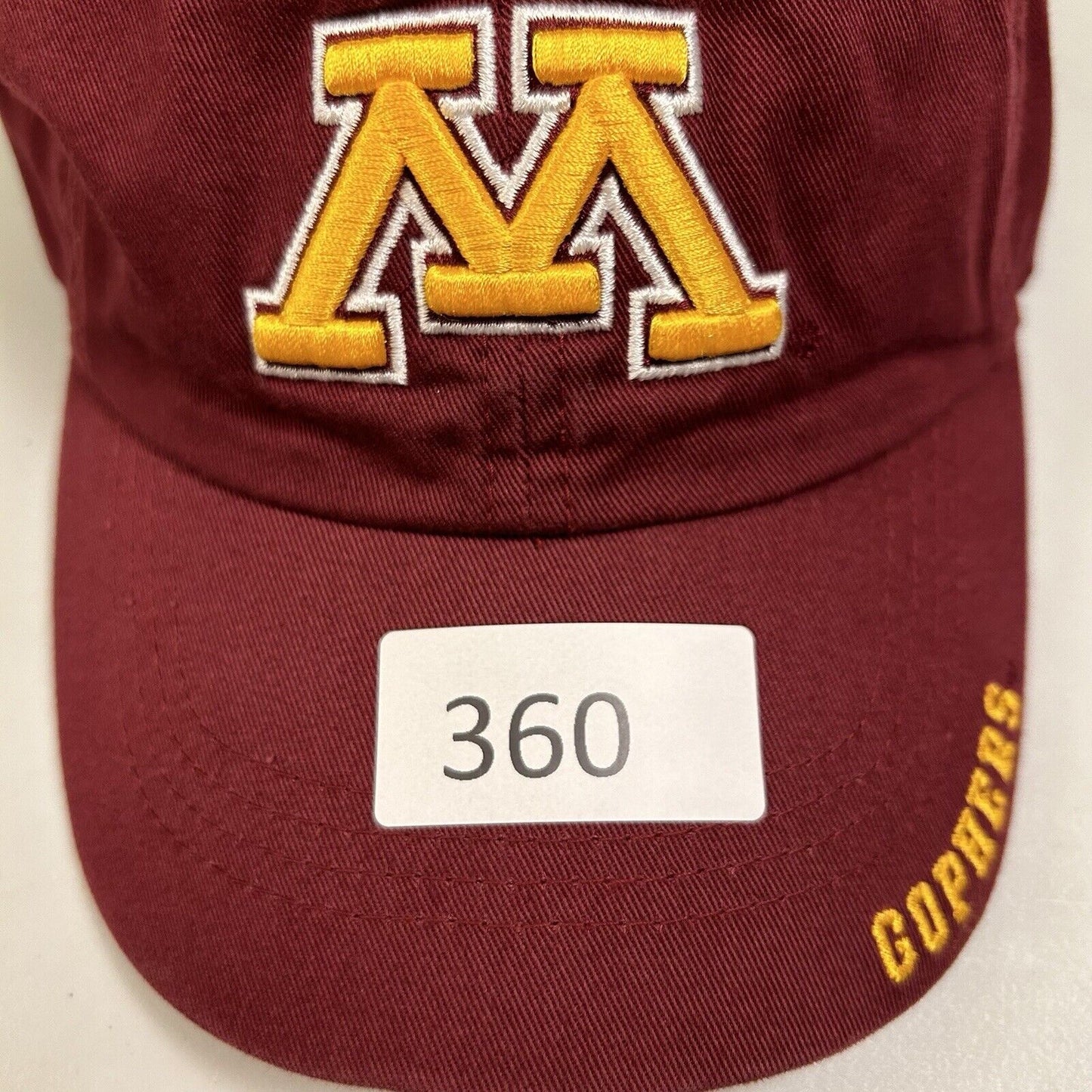 Minnesota Gophers Baseball Hat Cap Mens Strapback Maroon Gold Logo College