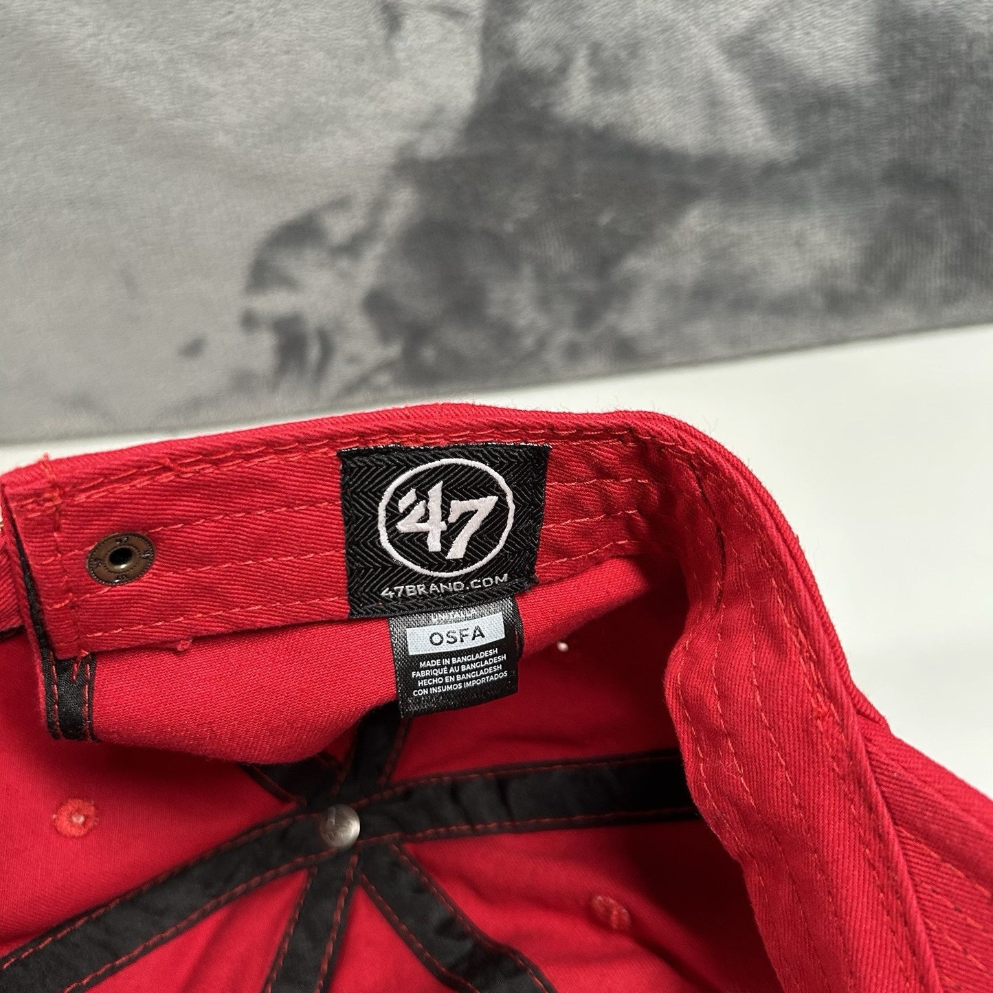 NFL Super Bowl LVII Hat Cap Strap Back Red White Football '47 Adjustable Adult