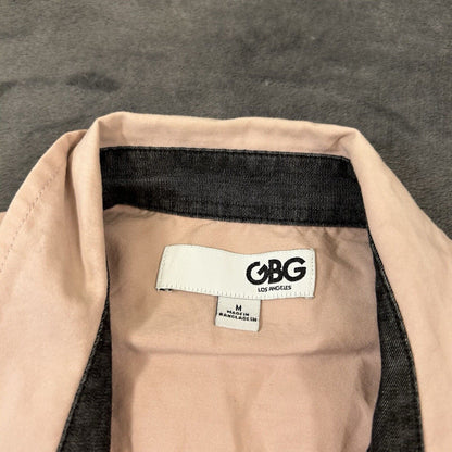 GBG Los Angeles Shirt Mens Medium Salmon Button Up Short Sleeve Casual Work