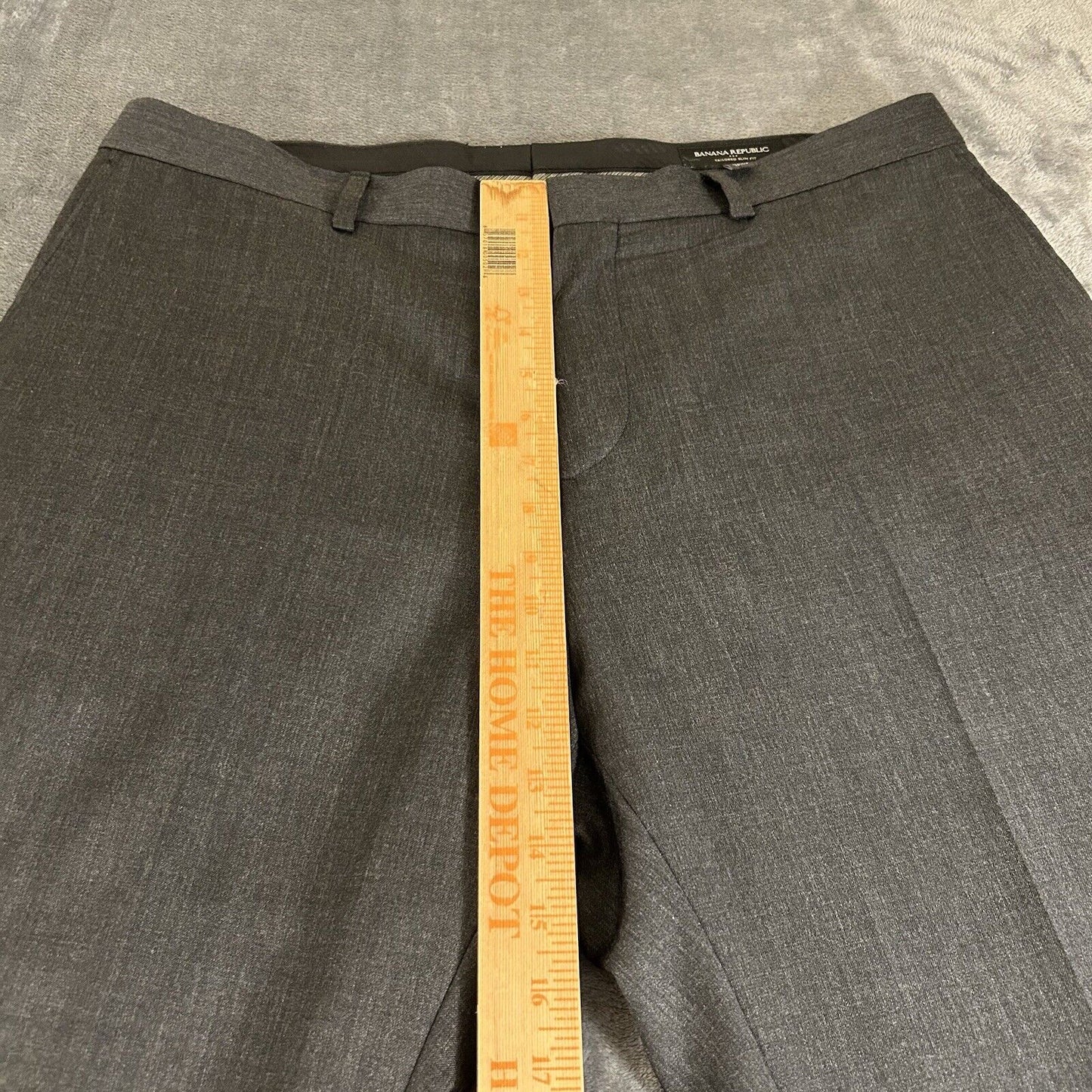 Banana Republic Dress Pants Mens 36x30 Gray Slacks Work Wool Tailored Slim Fit