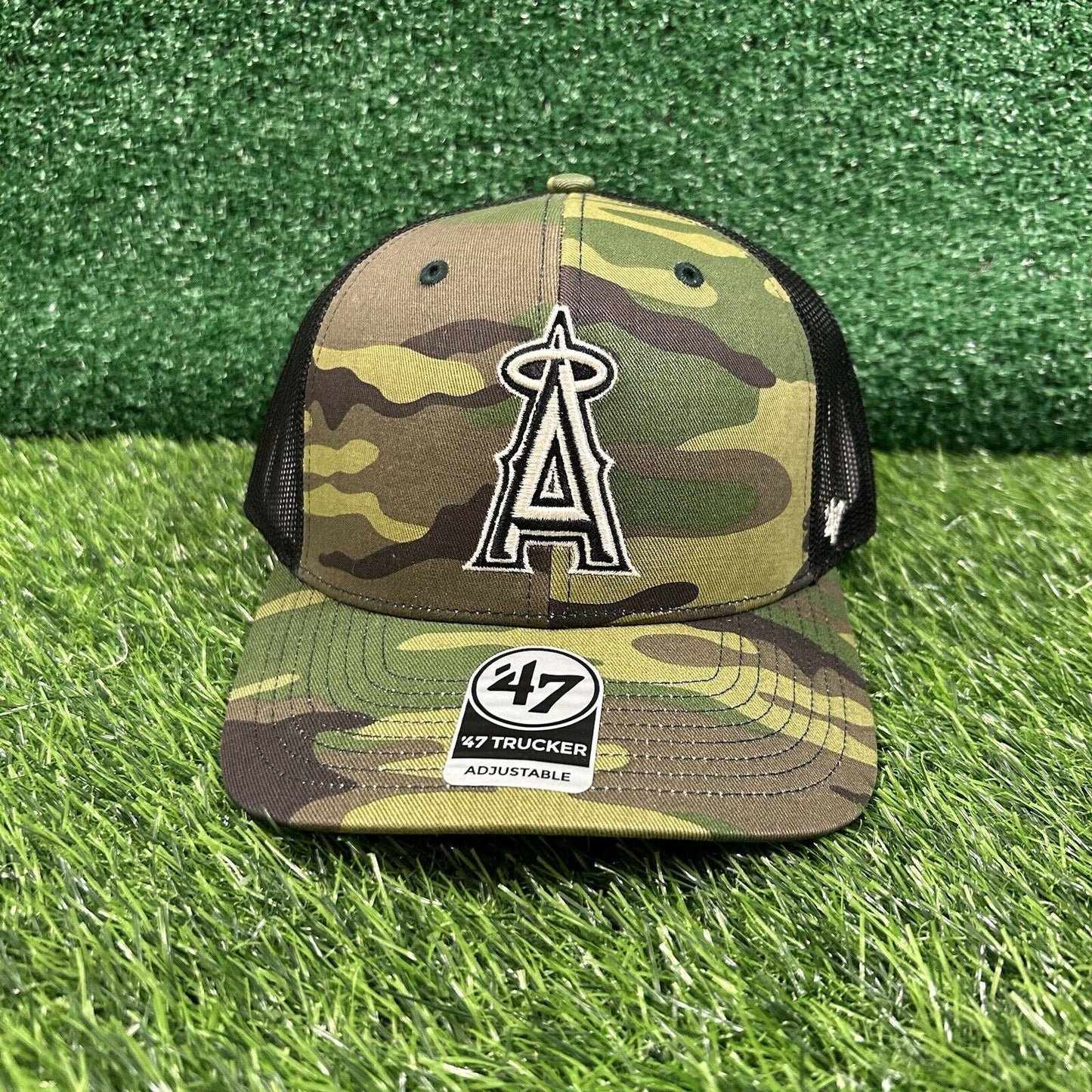 Los Angeles Angels New Era Trucker Hat Cap Mens Camo Snapback Baseball MLB NEW