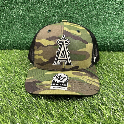 Los Angeles Angels New Era Trucker Hat Cap Mens Camo Snapback Baseball MLB NEW