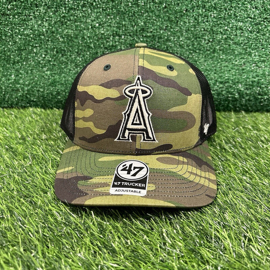 Los Angeles Angels New Era Trucker Hat Cap Mens Camo Snapback Baseball MLB NEW