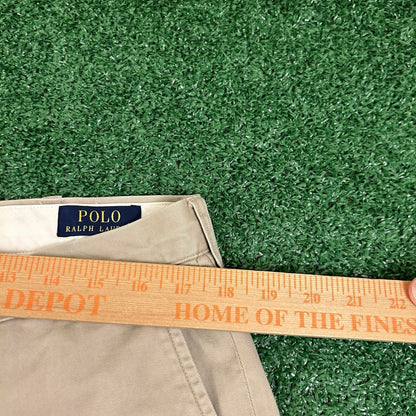 Polo Ralph Lauren Chino Pants Mens 36x34" Beige Classic Fit Casual Preppy Work