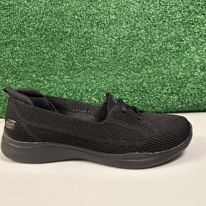 Skechers Microburst 2.0 Loafer Womens 8 Black Slip On Shoes Casual Comfort