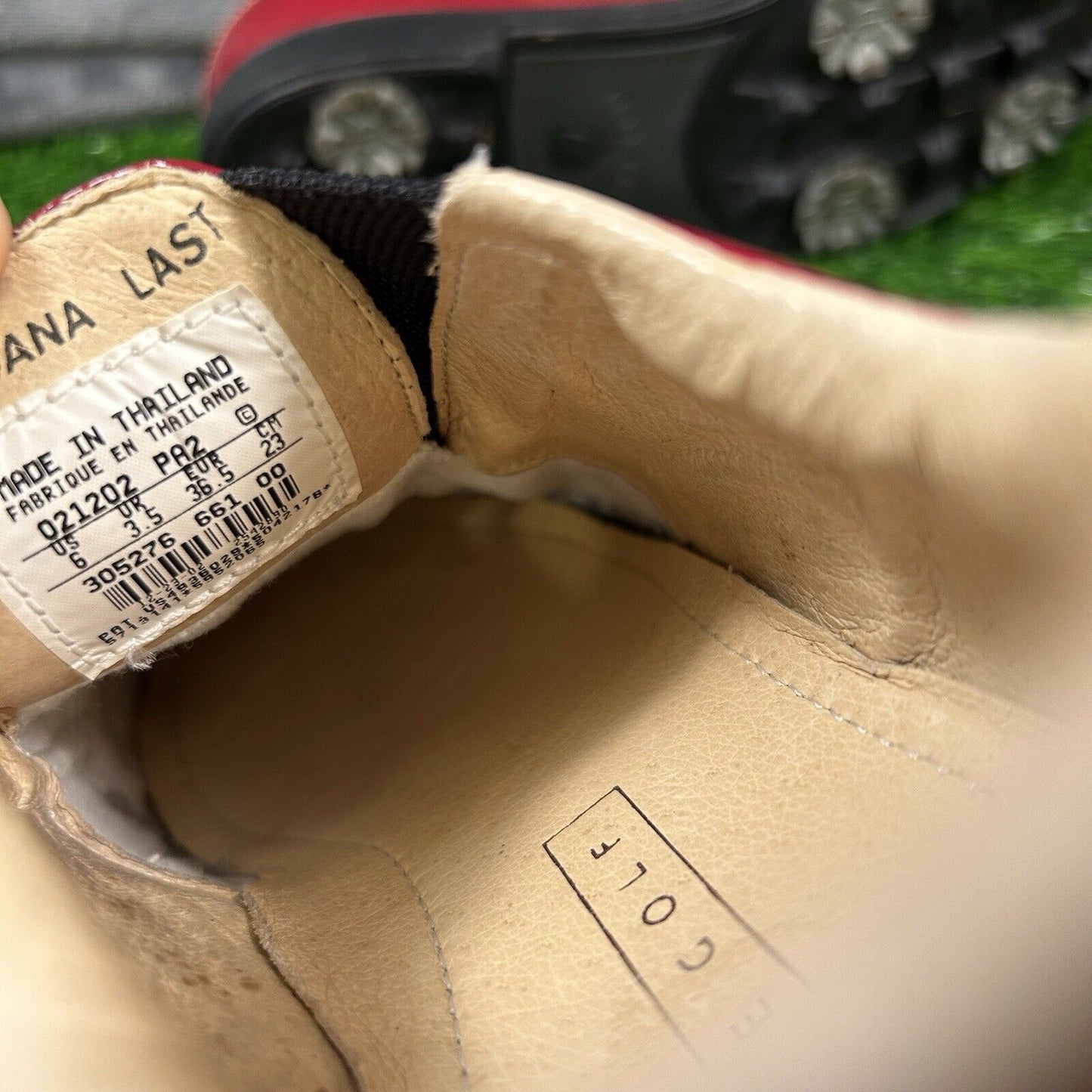 Nike Golf Verdana Last Womens 6 Red Leather Shoes Athletic Comfort Spikes Slip