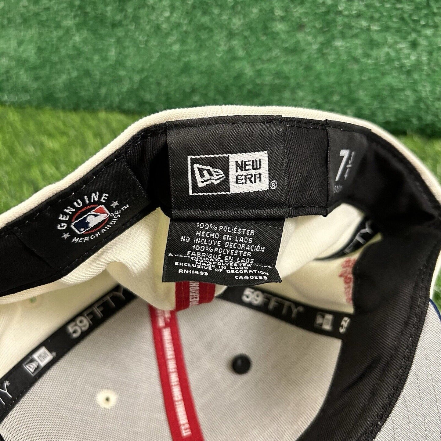 New York Yankees Hat Cap Mens 7 3/4 White Blue New Era Big League Chew MLB NEW