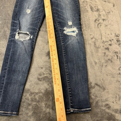 American Eagle Jeans Womens 6 28x30" Blue Super Highest Rise Jegging Stretch