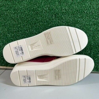 Clarks Layton Petal Sneakers Comfort Shoes Platform Pink Stripe Easter Womens 8M