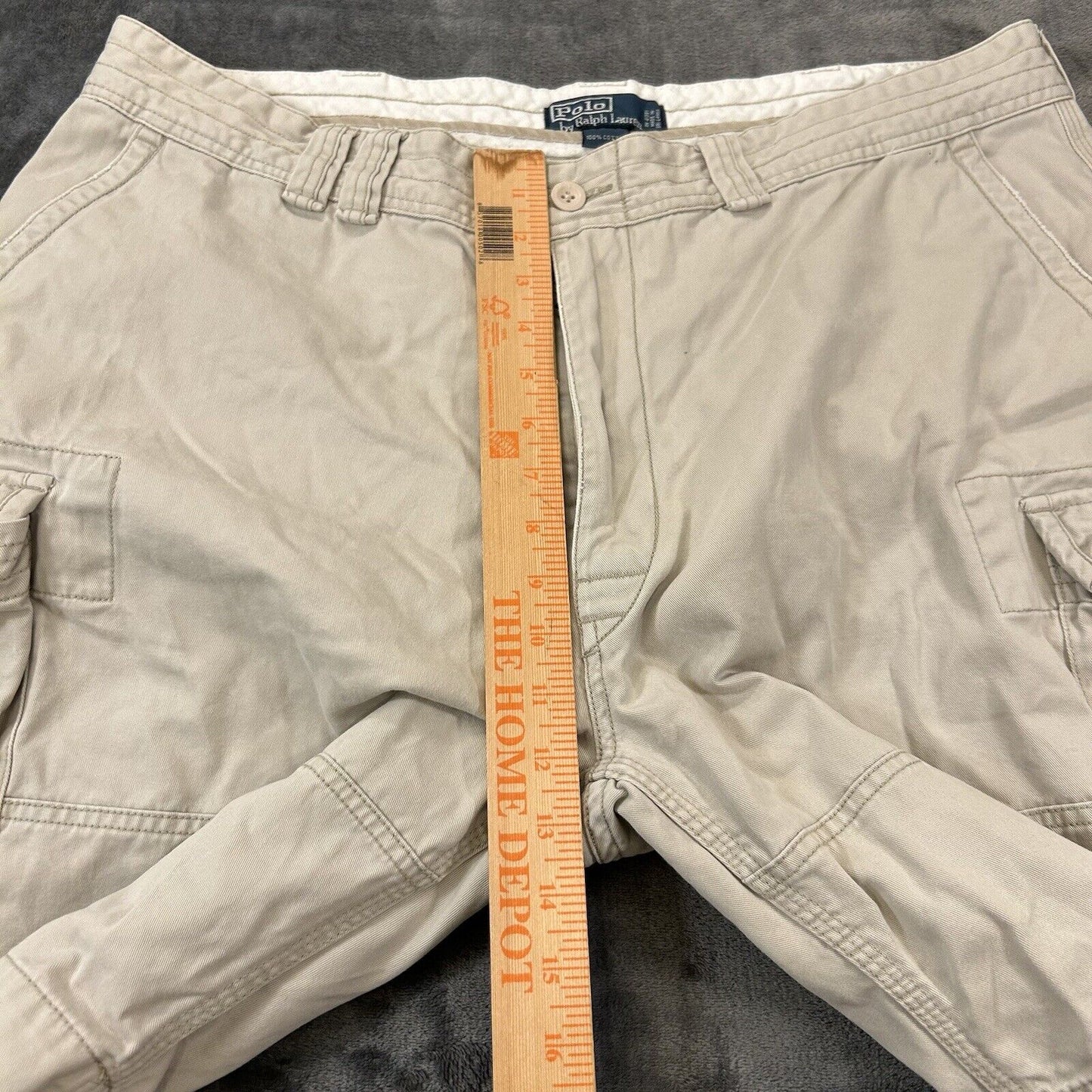 Polo Ralph Lauren Shorts Mens 40” Light Brown Cargo Casual Outdoor Hiking Pocket