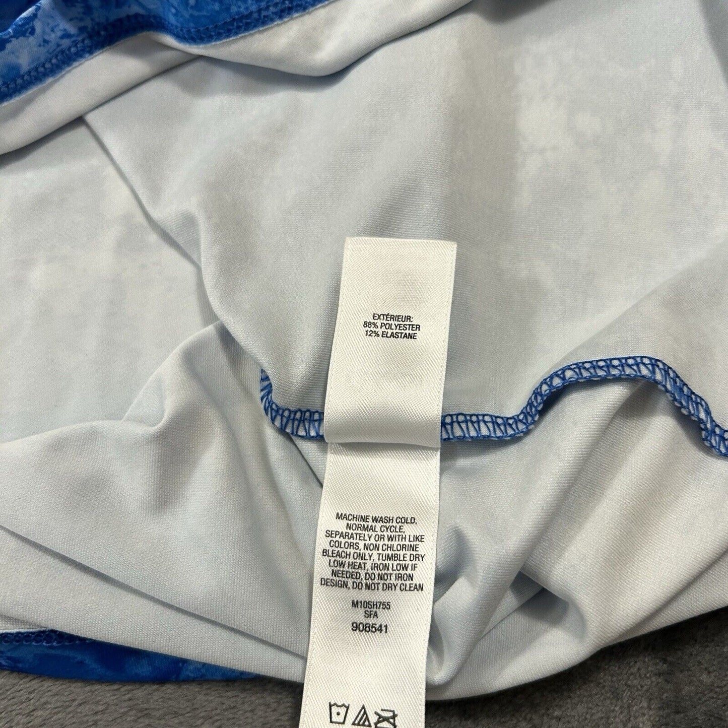 Cabelas Guidewear Shirt Men Medium Blue Camo Long Sleeve Casual Outdoor Athletic