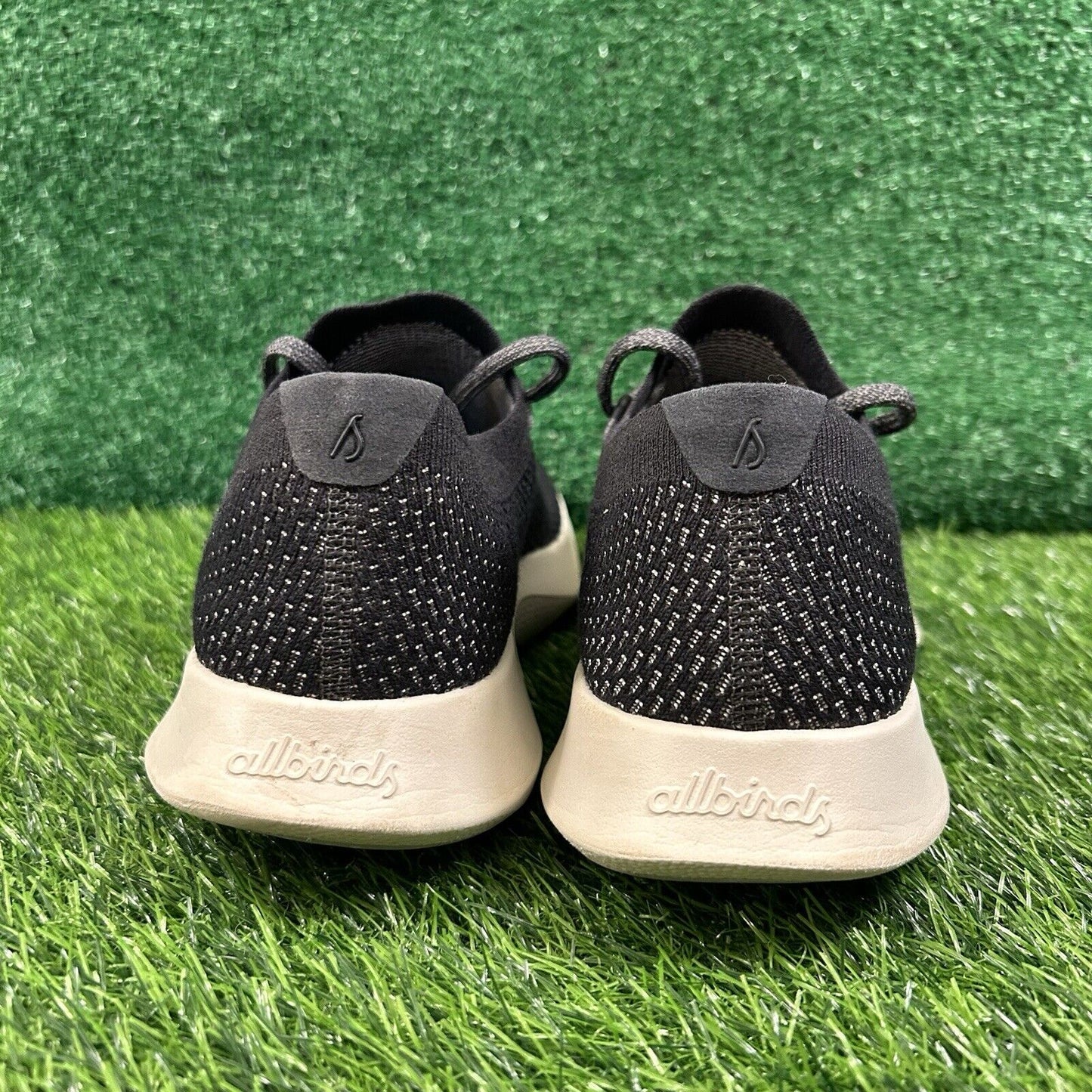 Allbirds Tree Dashers Women 10.5 Black Beige Shoes Sneaker Athletic Running
