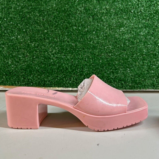 Steve Madden Harlin Platform Slide Sandals Block Heel Pink Y2K Style Womens 7 M
