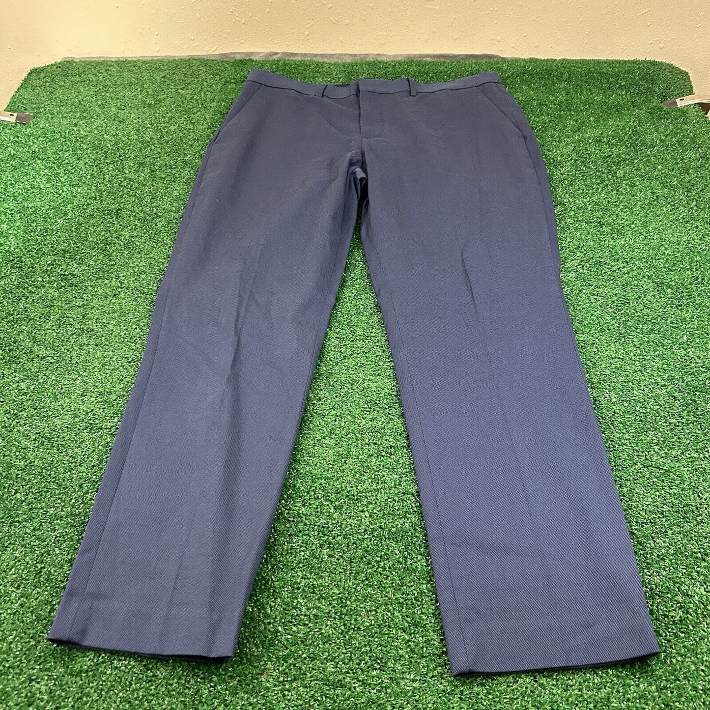 Express Dress Pants Mens 34x30" Blue Slim Fit Slacks Stretch Work Formal Comfort