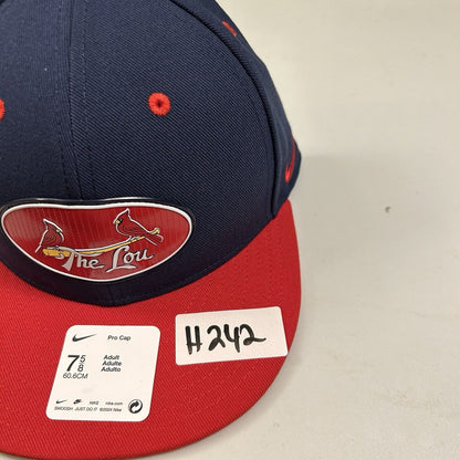 St Louis Cardinals Hat Pro Cap Men 7 5/8 Blue Red City Connect Baseball Nike NEW