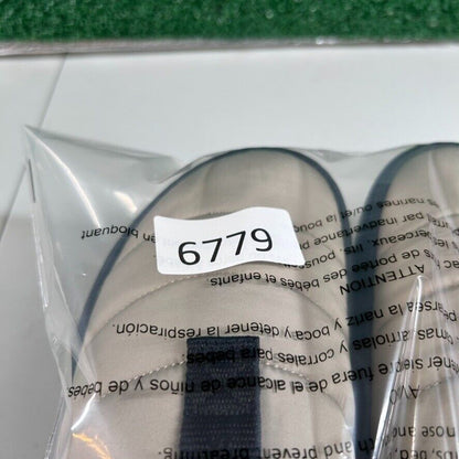 Crocs Classic Puff Mocs Beige Black Slip On Casual Comfort Shoes Womens 8 New