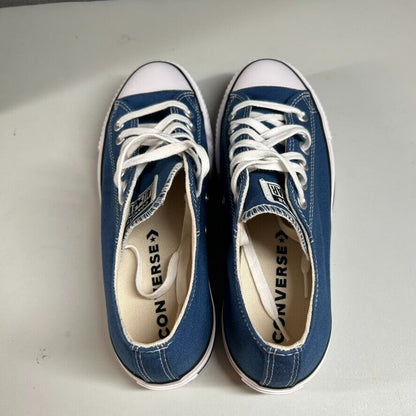 Converse All Star Lift Ox Low Top Platform Sneakers Blue Canvas Shoes Womens 7.5