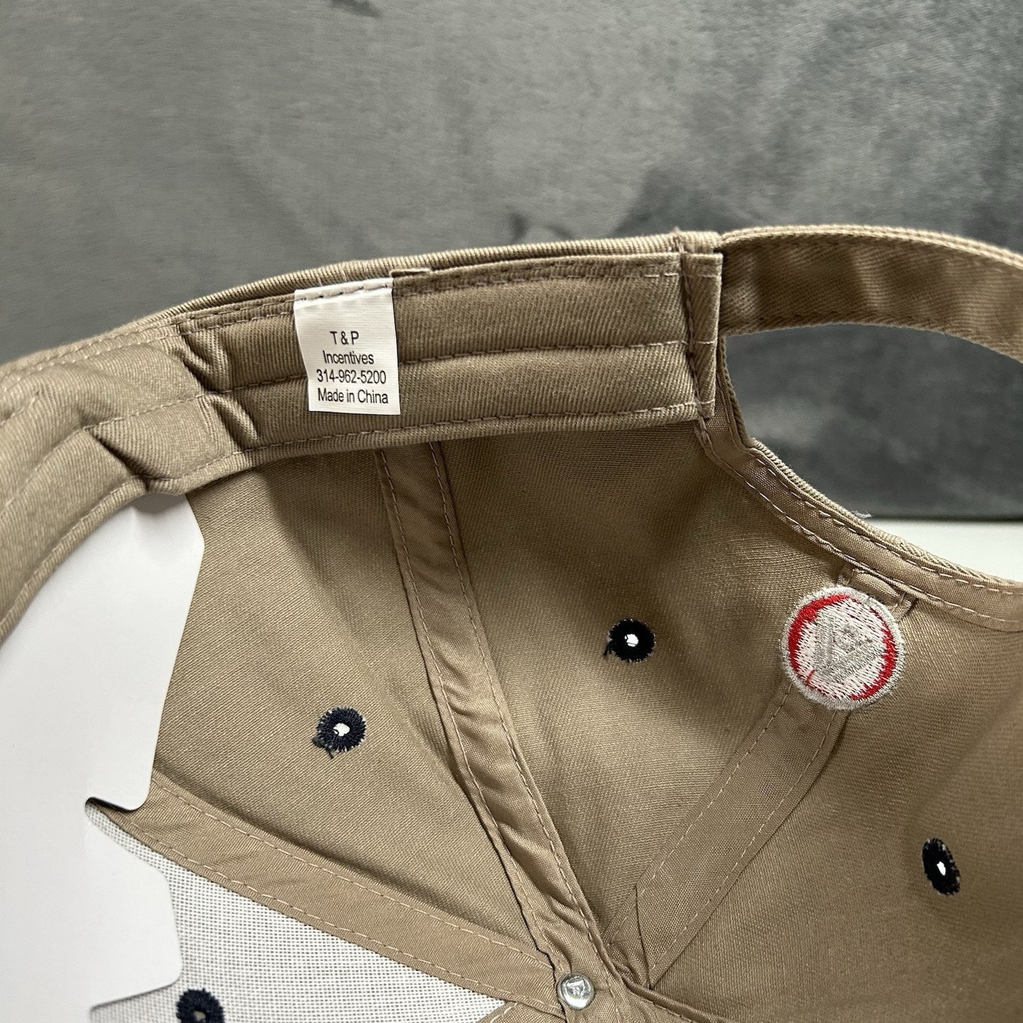 HD Supply Waterworks Baseball Hat Cap Mens Strap Back Tan Navy Adjustable New