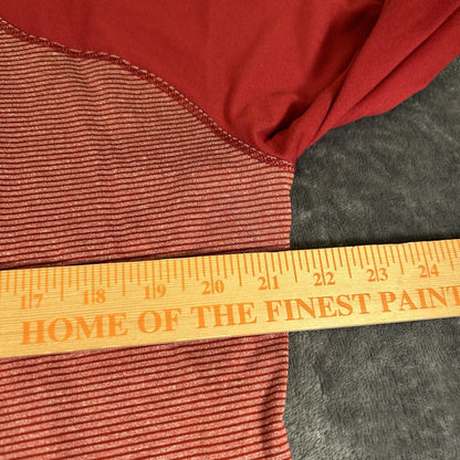 Columbia Shirt Mens XXL 2XL Red Striped Long Sleeve Omni-Wick Camp Outdoor