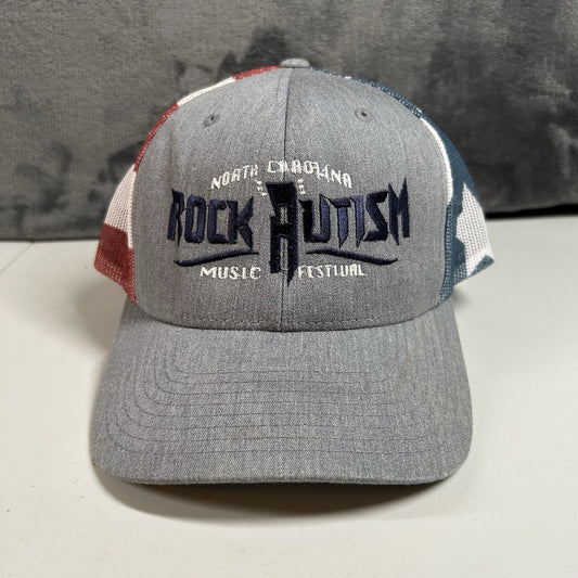 Rock Autism Music Festival Hat Cap Adult Snapback Usa Mesh Back Adjustable